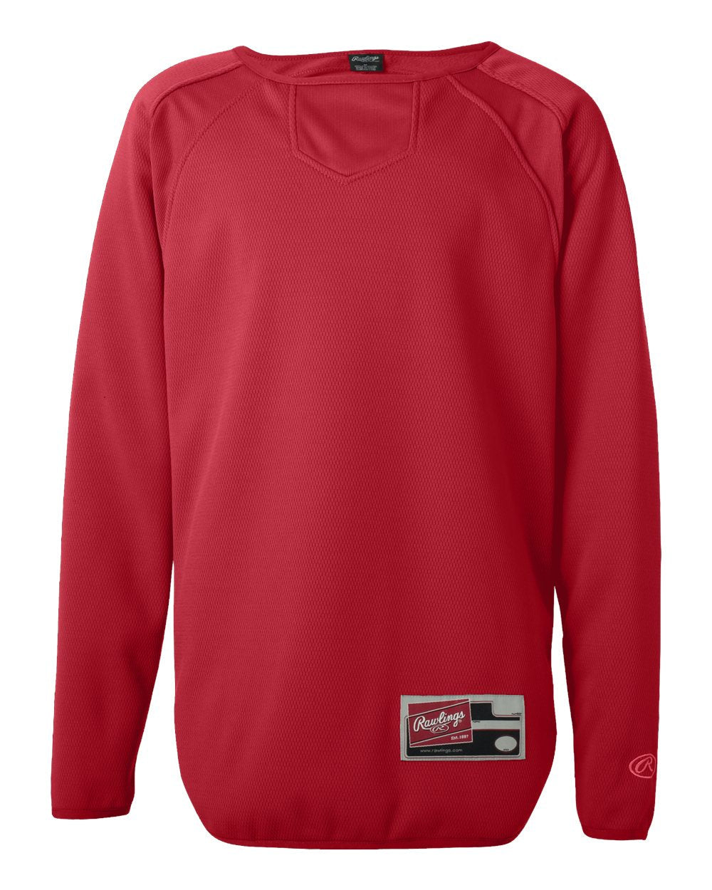 Rawlings - Youth Flatback Mesh Fleece Long Sleeve Pullover - 6705