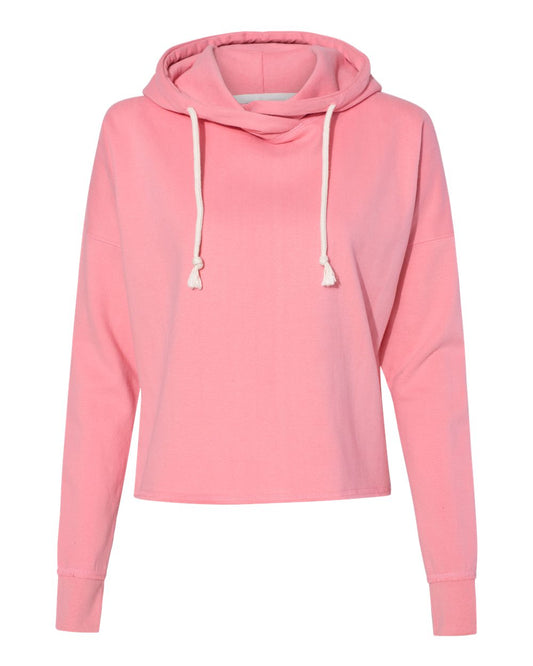 J. America - Women’s Lounge Fleece Hi-Low Hooded Sweatshirt - 8684