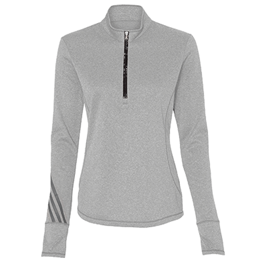 Customizable Adidas Ladies Terry Heather Quarter Zip Performance Pullover