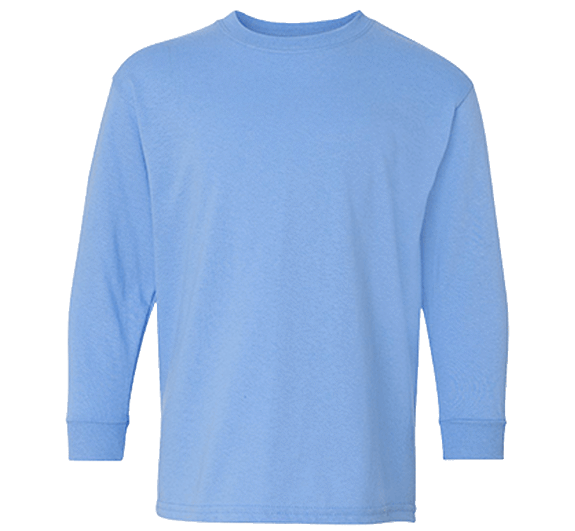 Customizable Gildan Youth 100% Cotton Long Sleeve T-Shirt