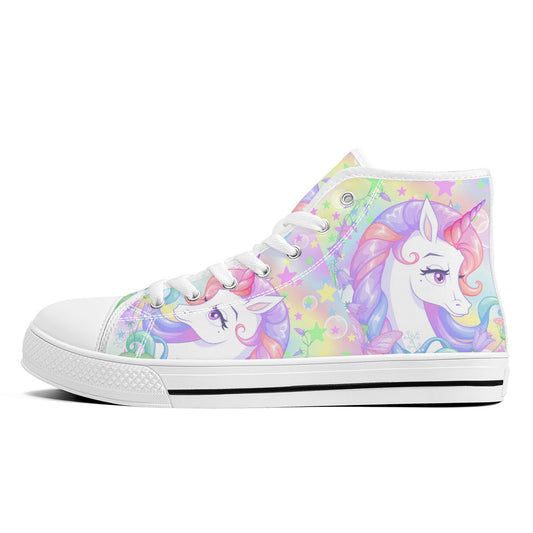 Unicorn High-Top Canvas Shoes